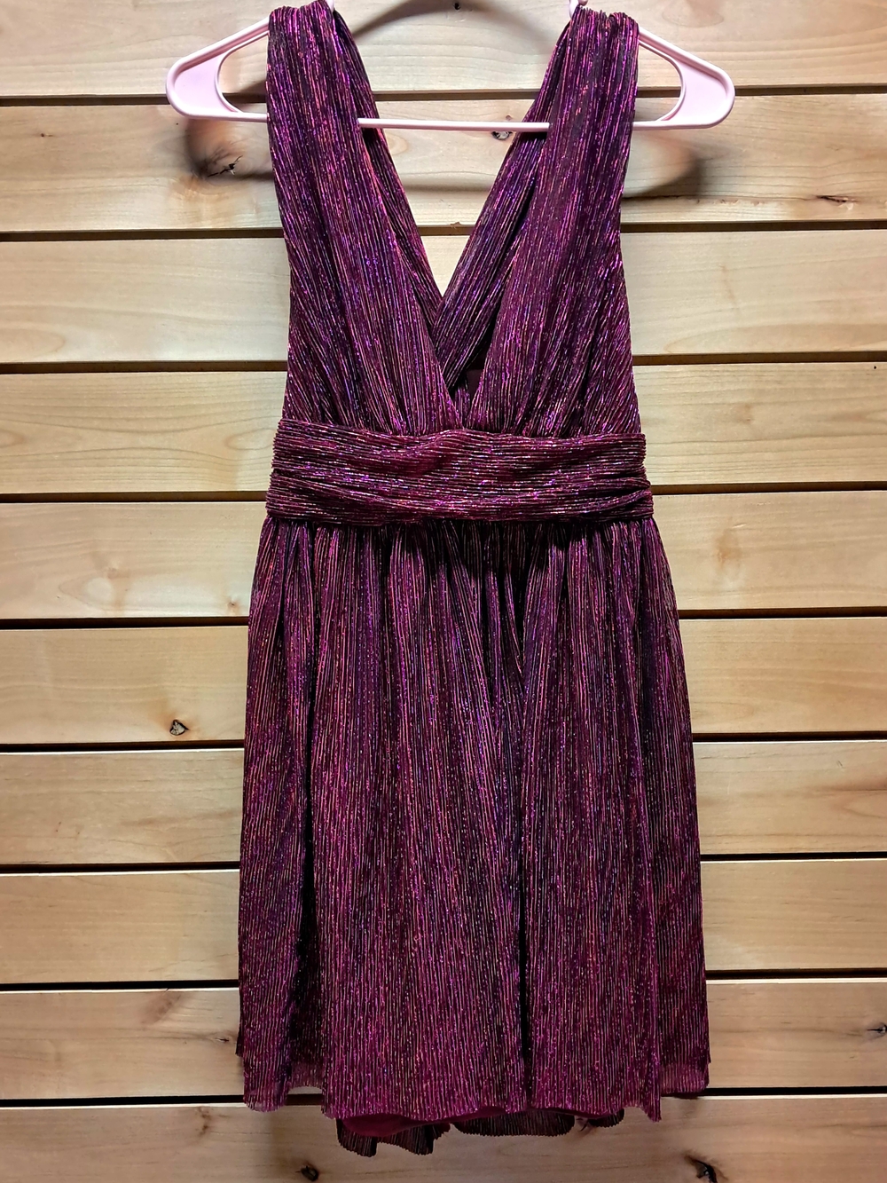 Lulu's Metallic Plum-Blend Mini Dress Size S